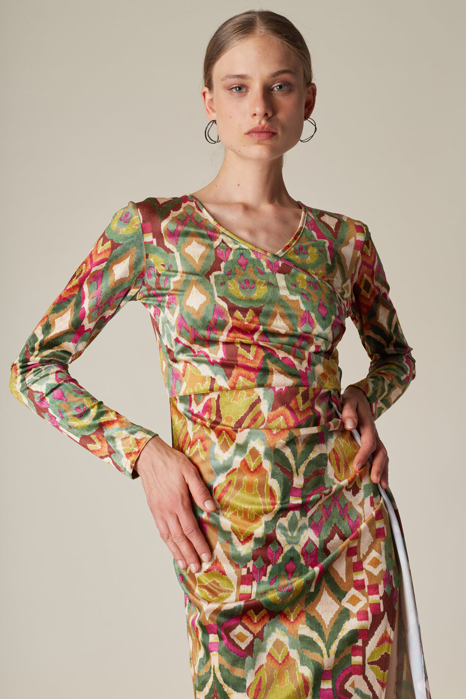 Βελουδίνο Φόρεμα με Άνοιγμα