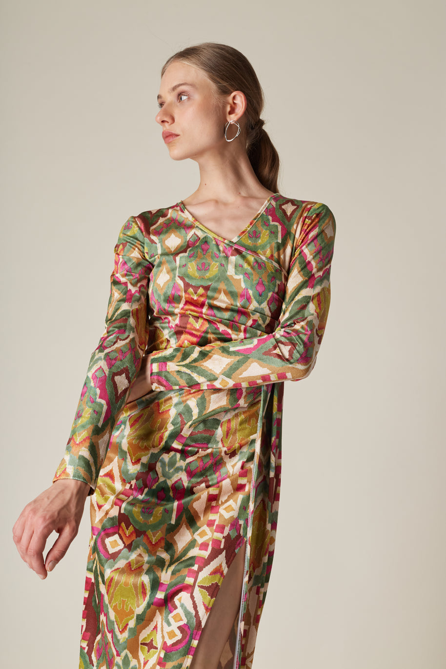 Βελουδίνο Φόρεμα με Άνοιγμα