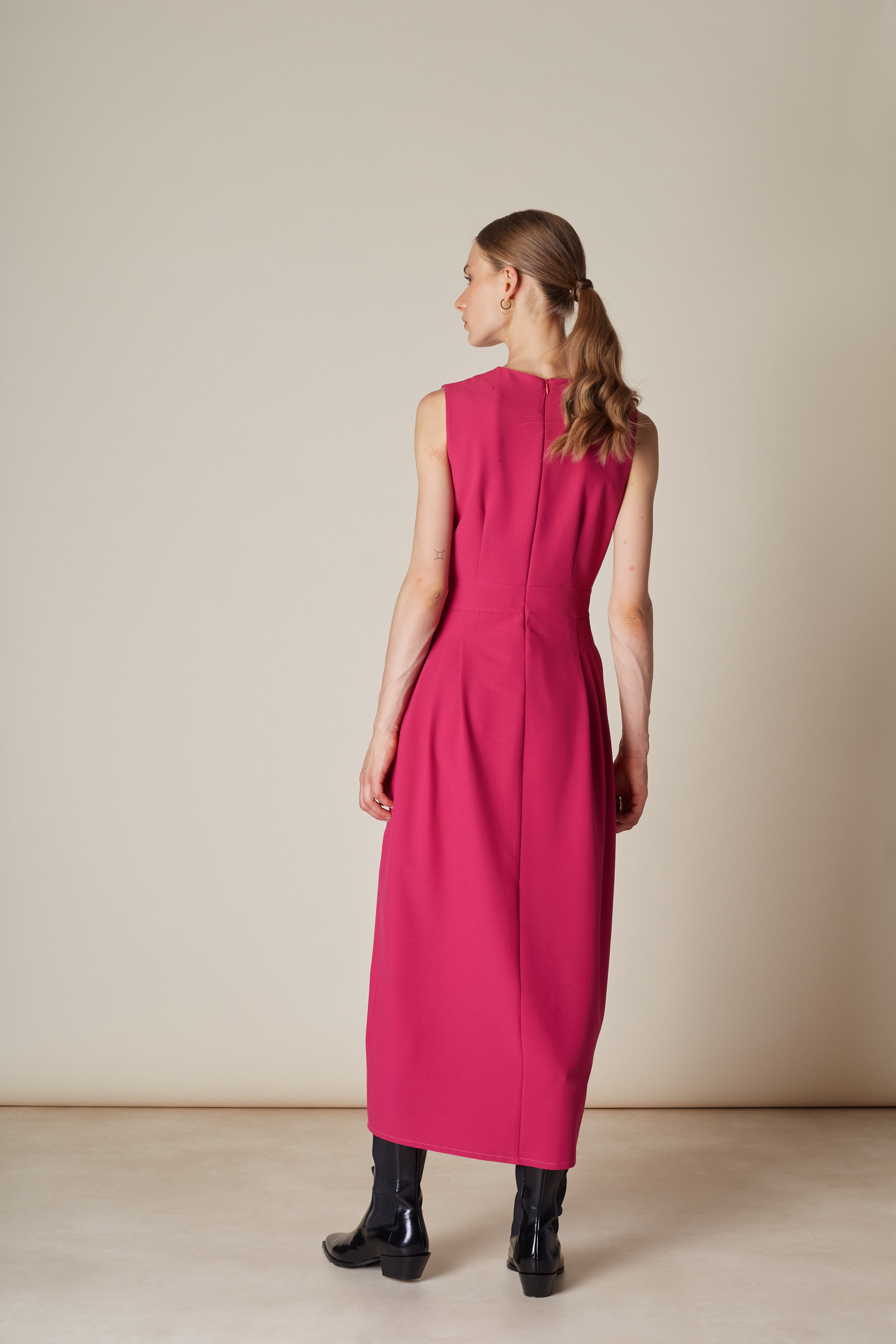 Crepe Sleeveless Dress