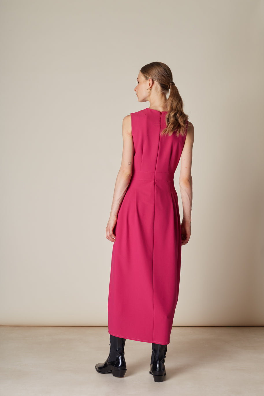 Crepe Sleeveless Dress