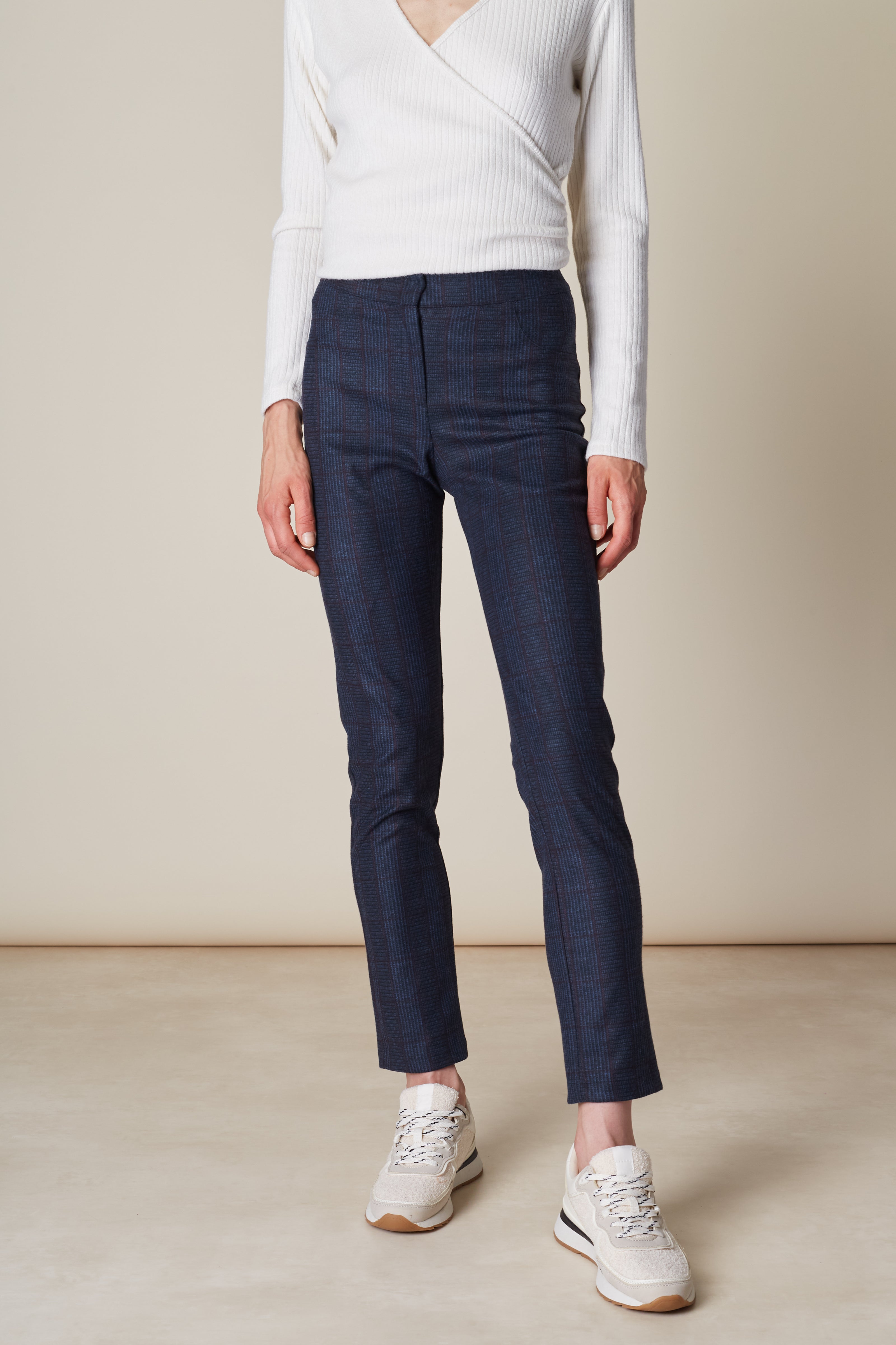 Elastic Straight Line Pants