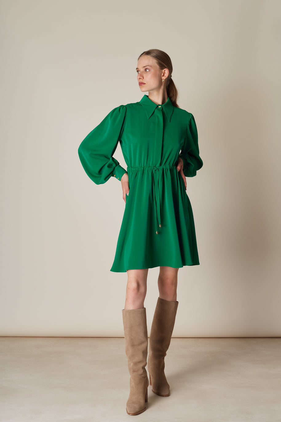 Crepe Clos Dress