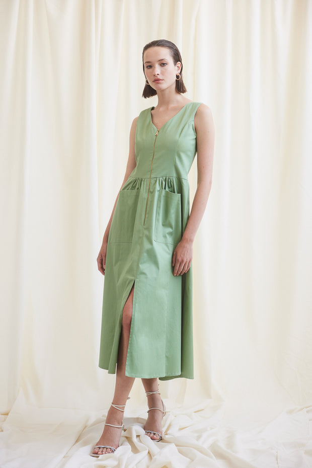 Midi Dress with Zipper