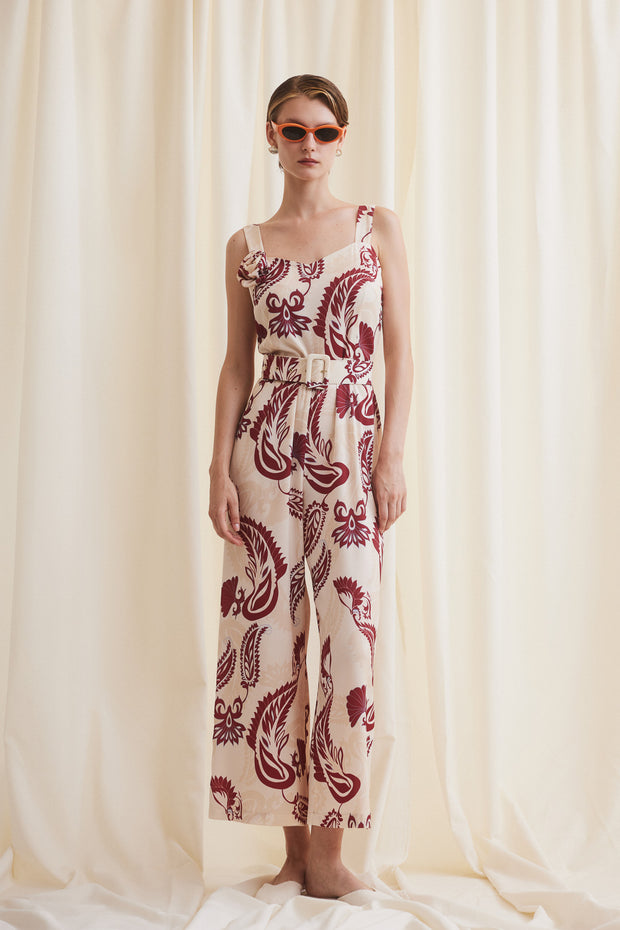 Ολόσωμη Φόρμα Κόκκινο Εμπριμέ