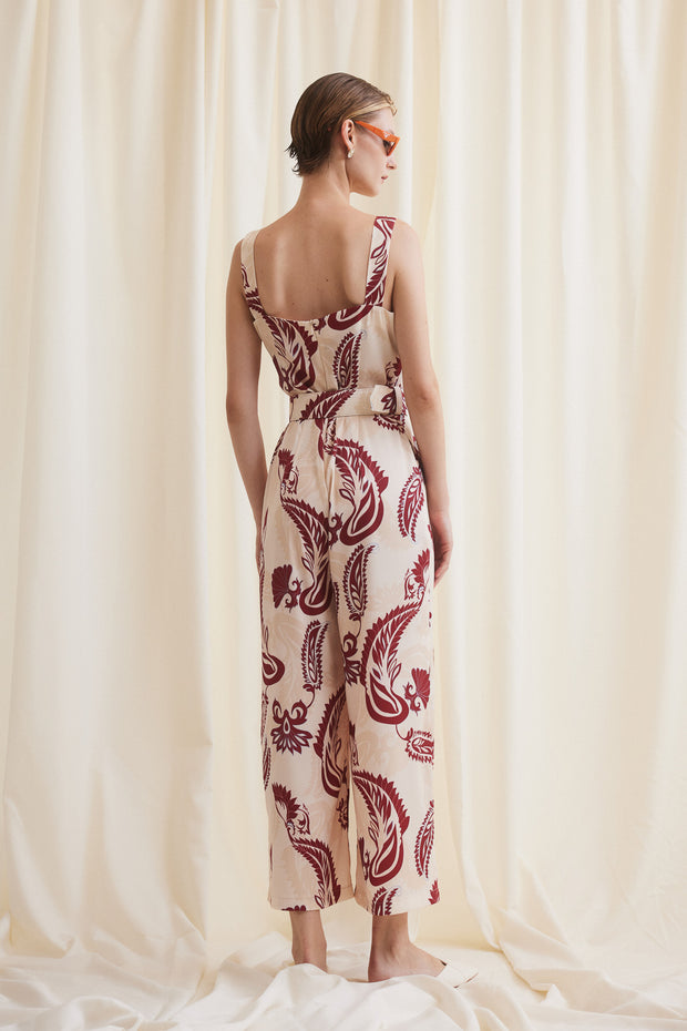 Ολόσωμη Φόρμα Κόκκινο Εμπριμέ