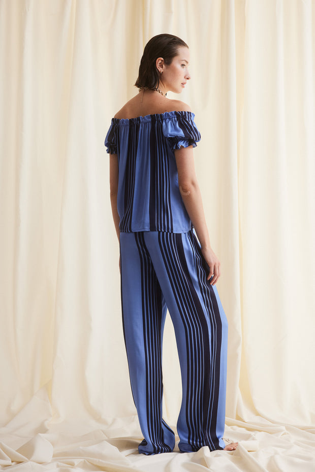 Παντελόνι Μπλέ Ριγέ