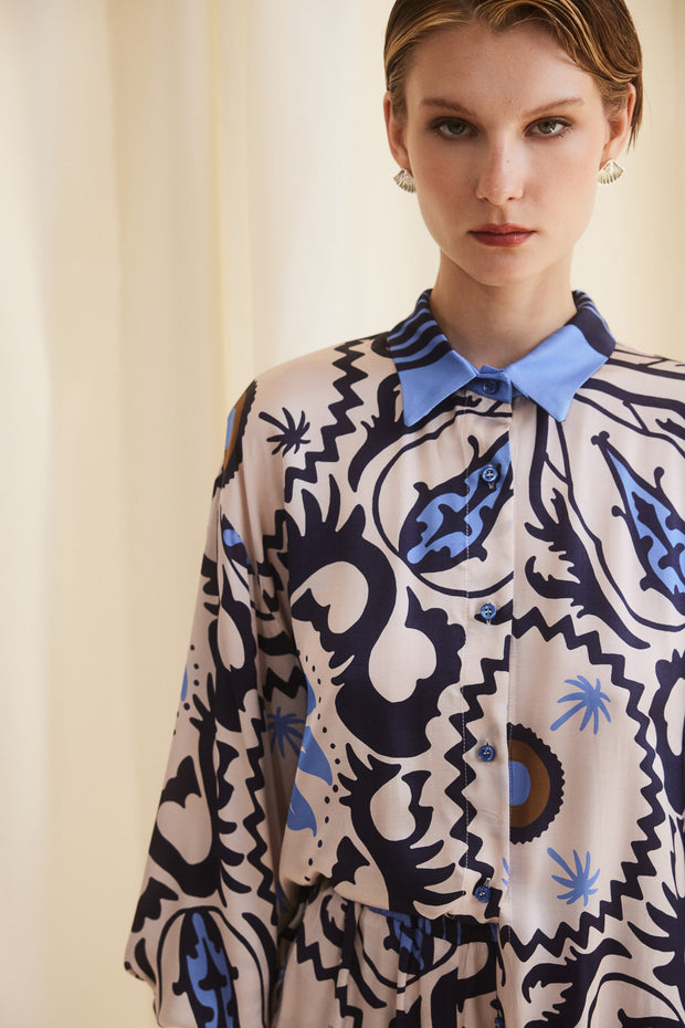 Πουκάμισο Δύο Εμπριμέ