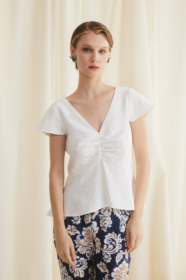 Μπλούζα με Σούρα Μπροστά