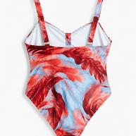 Printed one piece swimwear 
