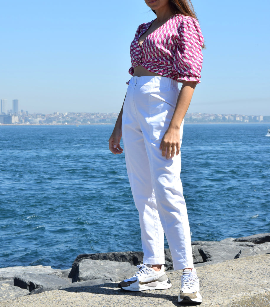 Patterned Crop Top