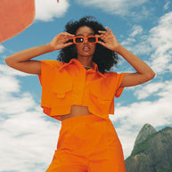 Crop Shirt with Long Pockets