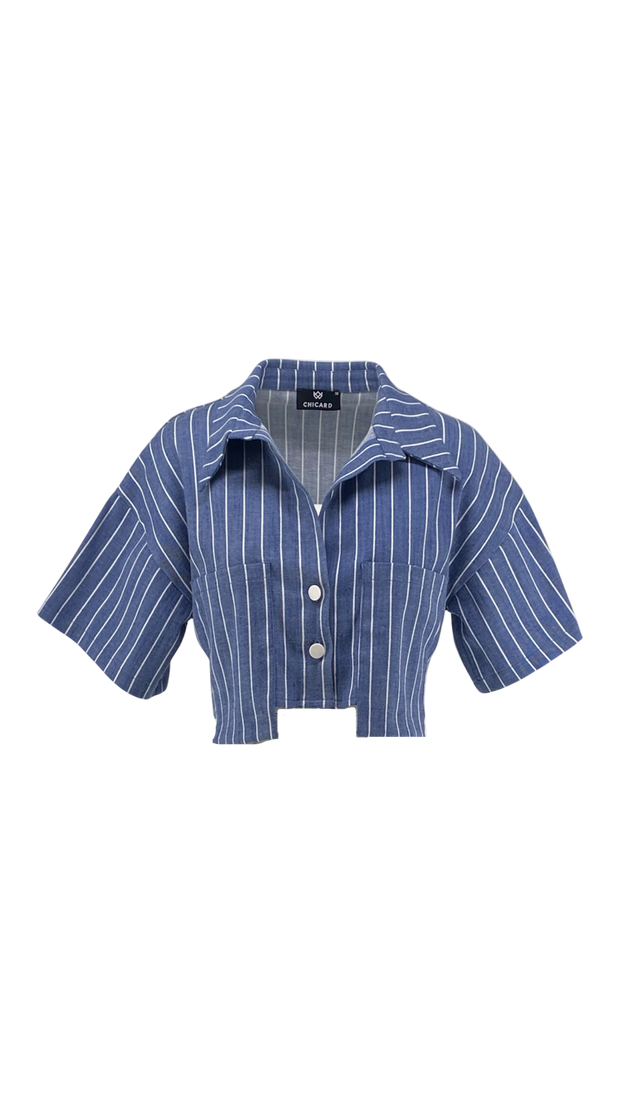 Κοντό Πουκάμισο Τύπου Τζιν