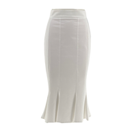 Straight-Length Skirt with Slits