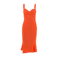 Straight-Line Dress with Ruffles