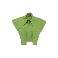 Crop Shirt with Long Pockets