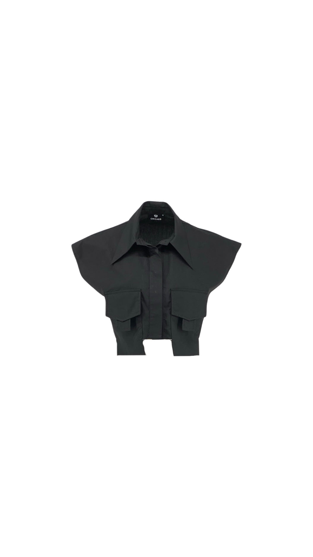 Crop Shirt with Long Pockets