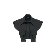 Crop Shirt with Long Pockets