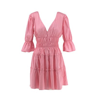 Short Dress with Ruffles