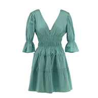 Short Dress with Ruffles