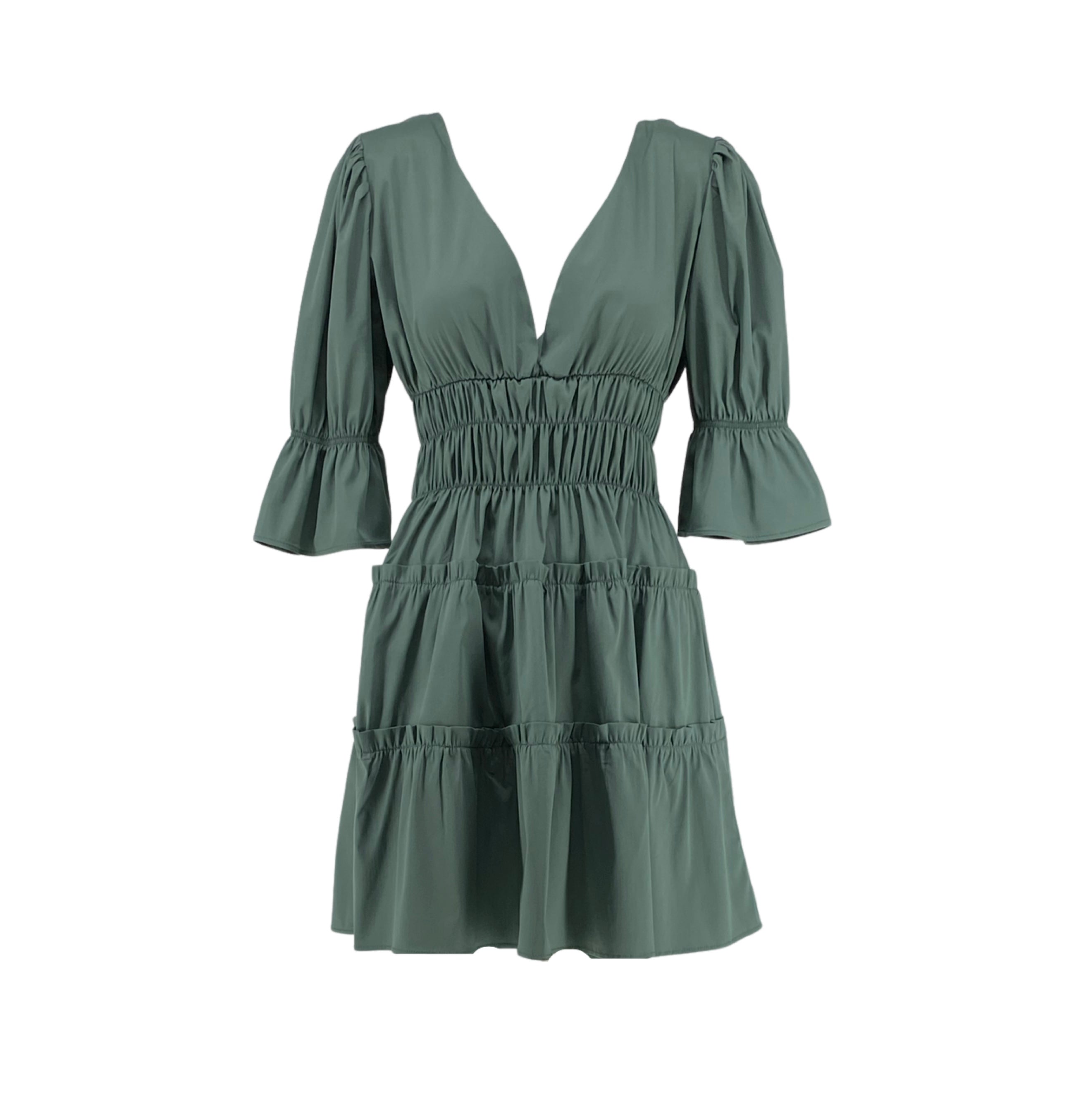 Short Dress with Ruffles