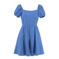 Mini Dress with Puff Sleeves