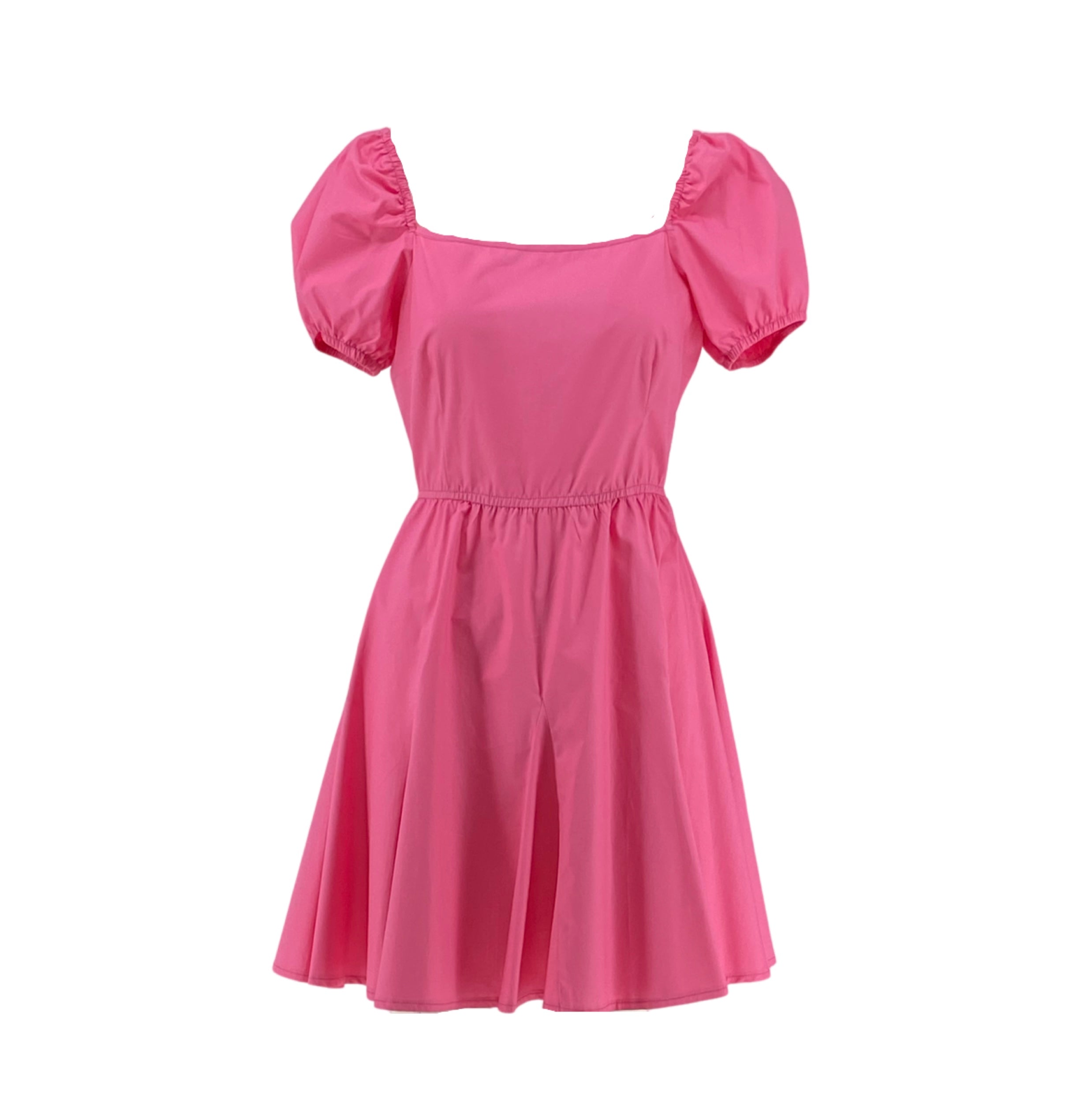 Mini Dress with Puff Sleeves