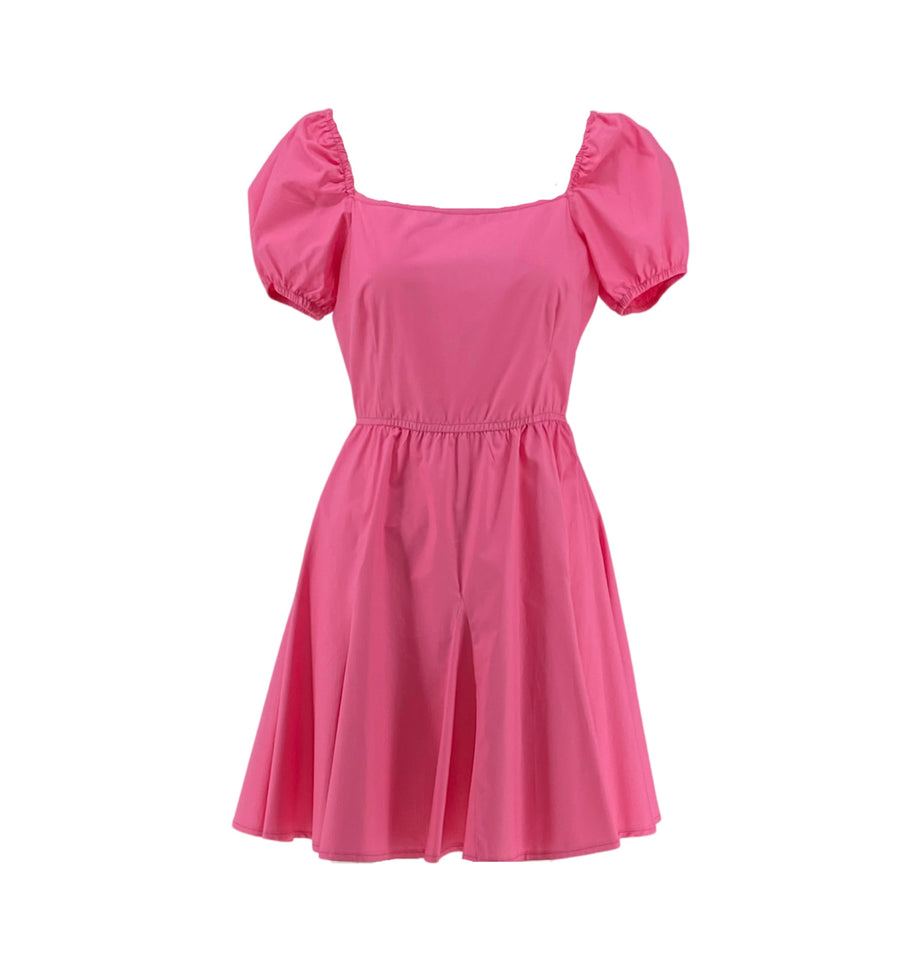 Mini Dress with Puff Sleeves