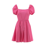 Mini Dress with Puff Sleeves