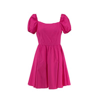 Mini Dress with Puff Sleeves