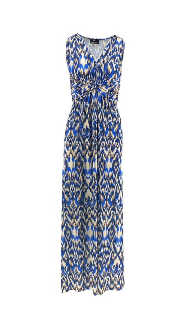 Long Elastic Dress with Designs