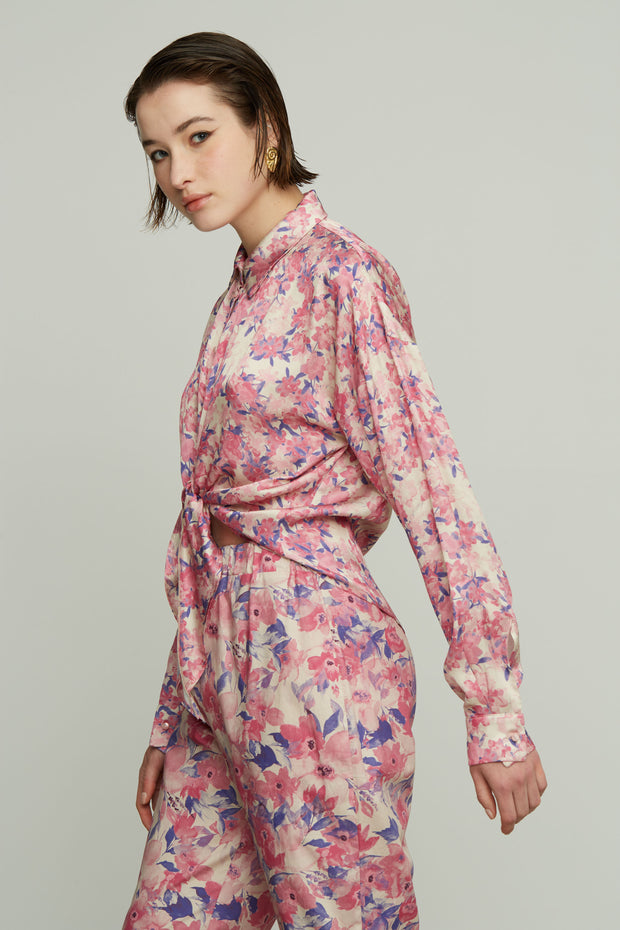 Σατέν Φλοράλ Πουκάμισο