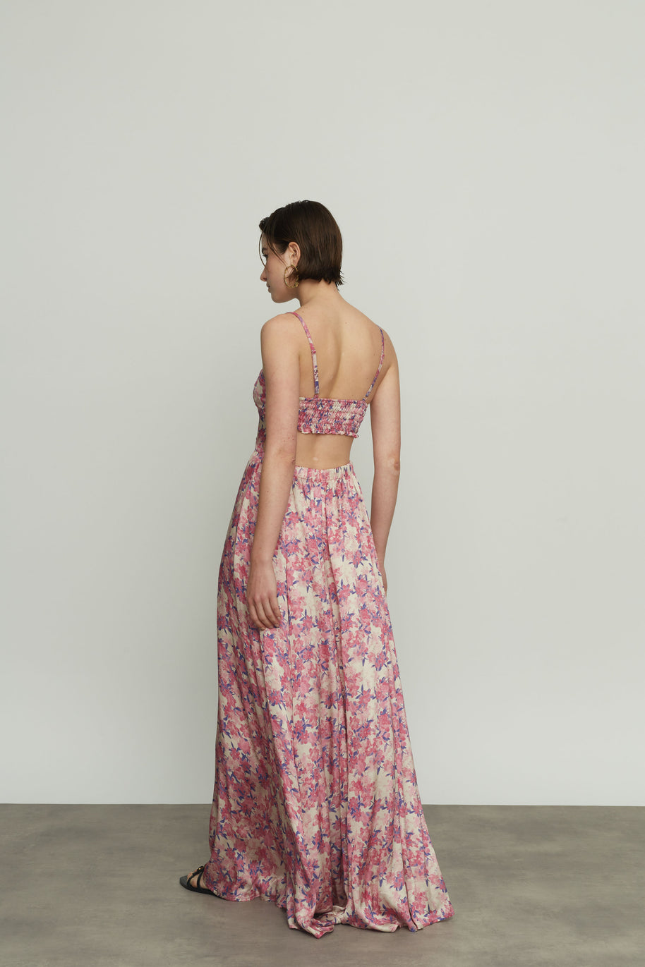 Long Sleeveless Floral Dress