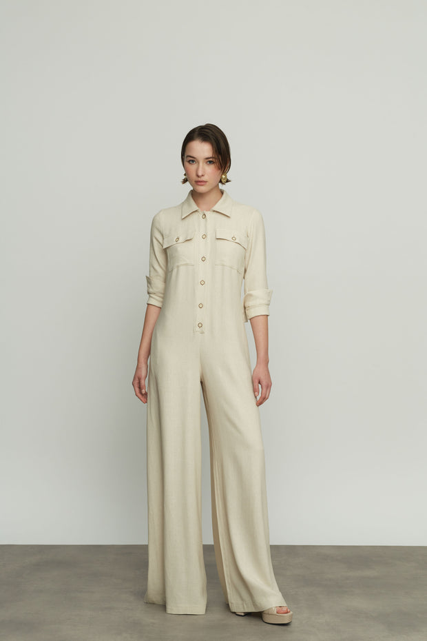 Μακρυά Λινή Ολόσωμη Φόρμα