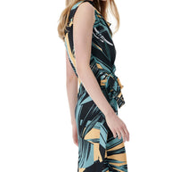Satin Dress with Tie