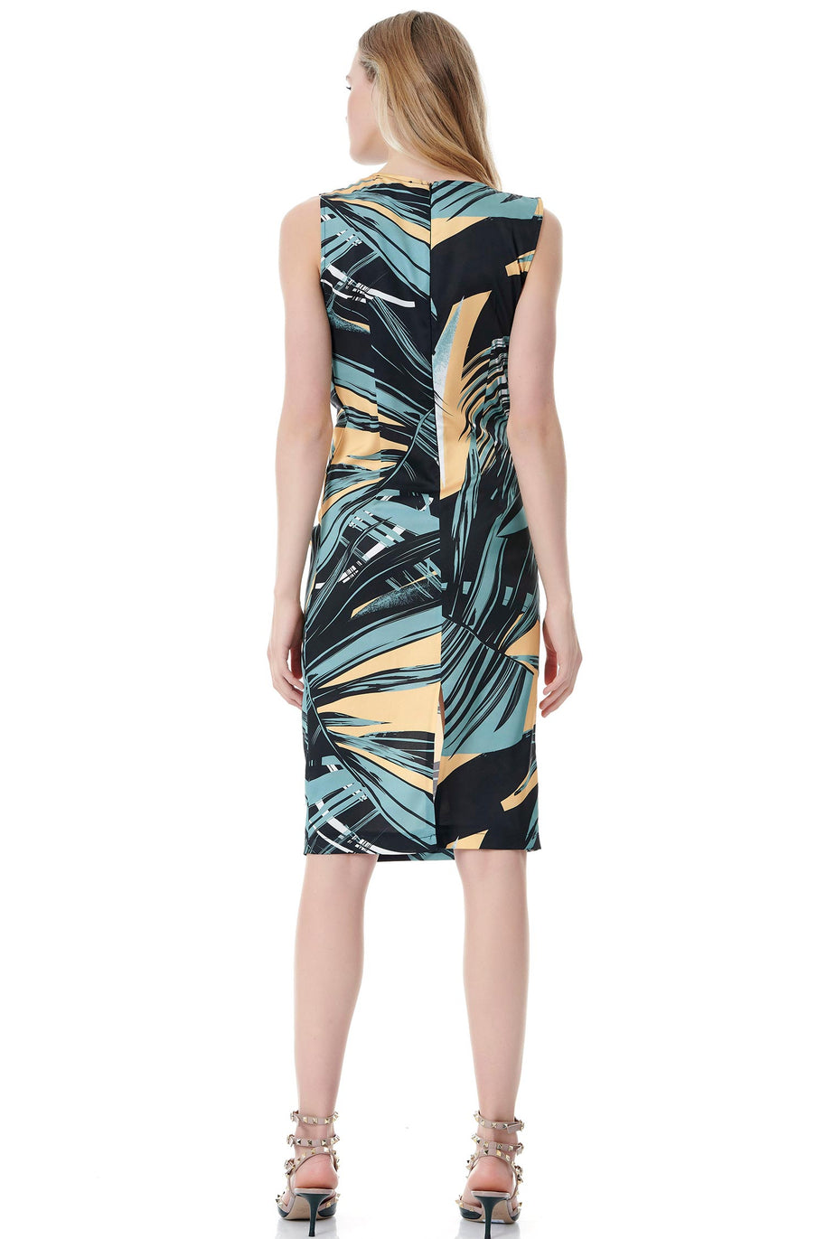 Satin Dress with Tie