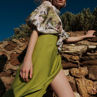 A-line Pleated Skirt