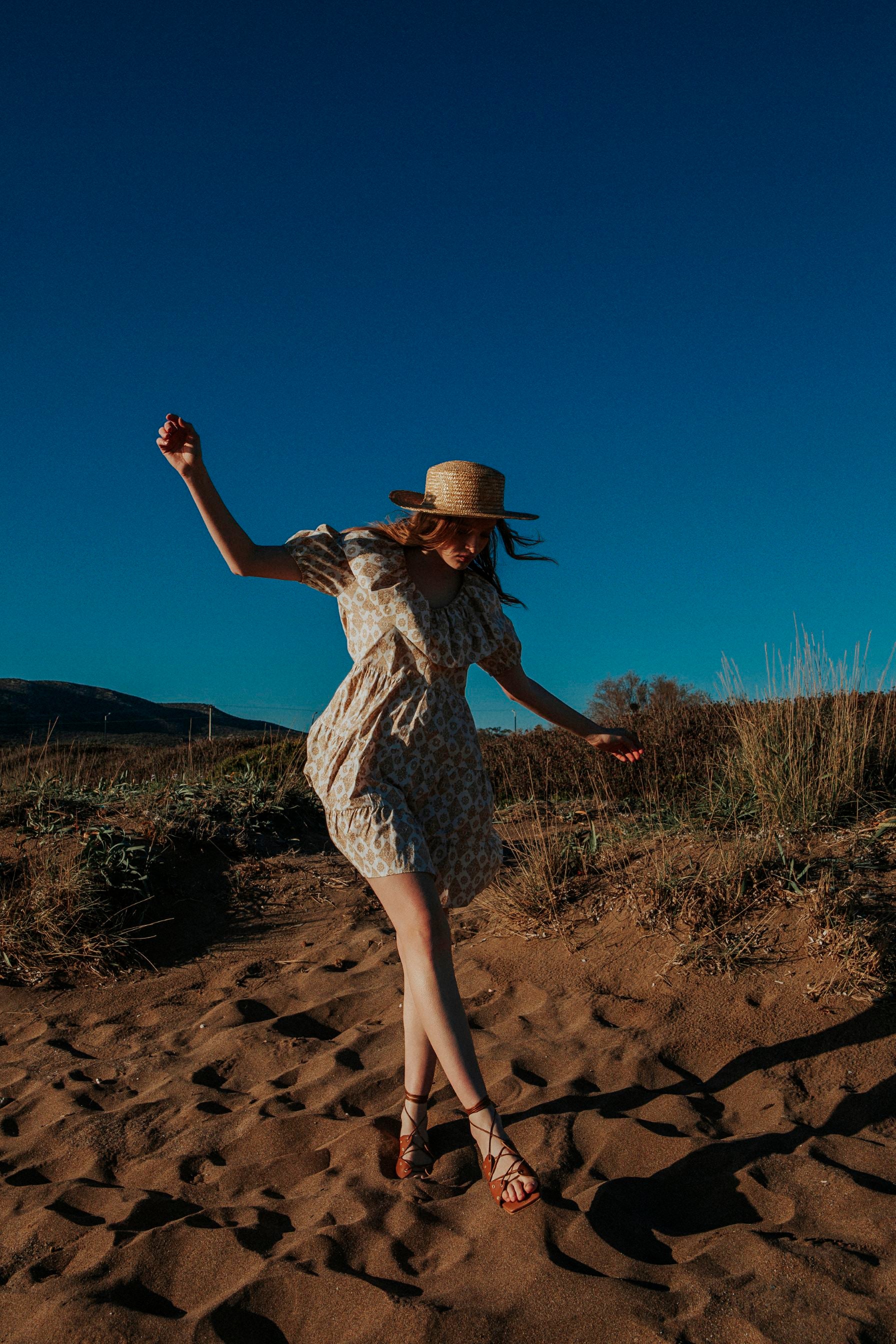 Short Dress with Ruffles