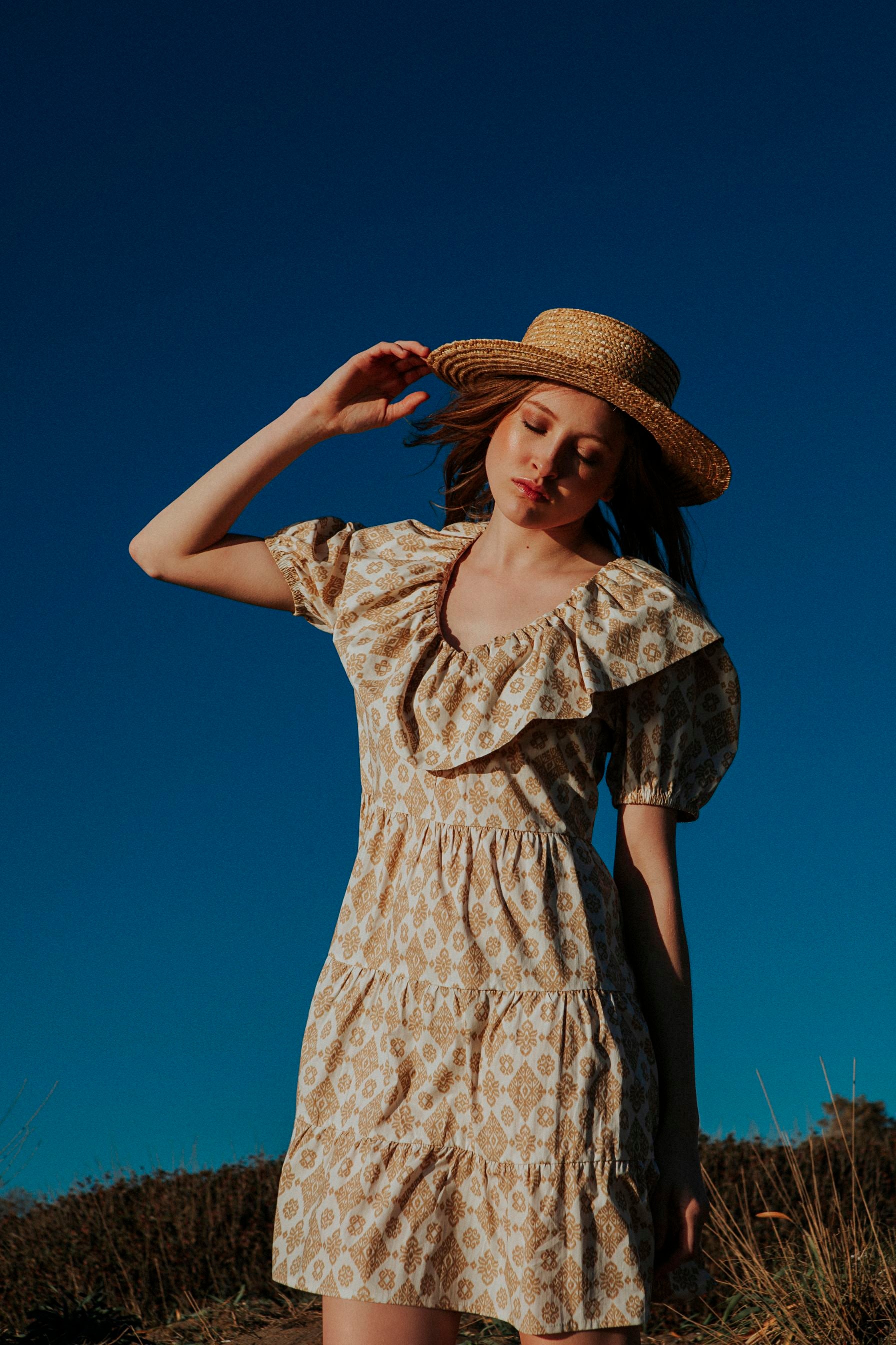 Short Dress with Ruffles