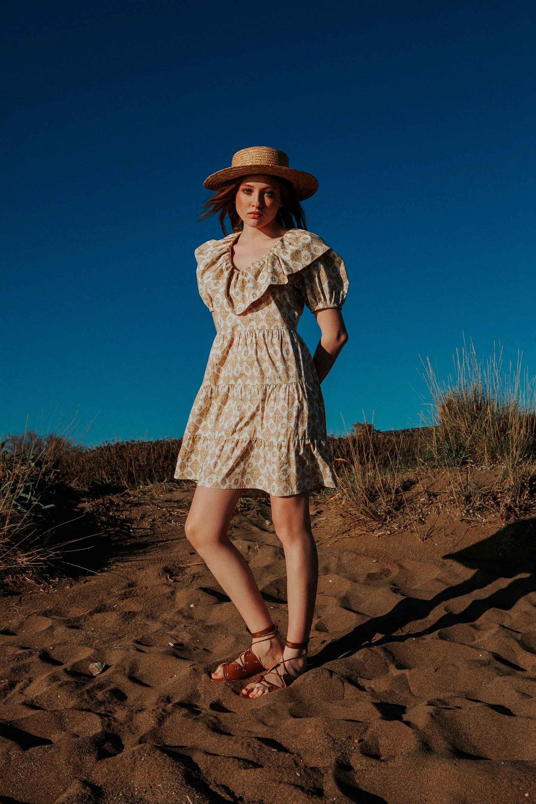 Short Dress with Ruffles