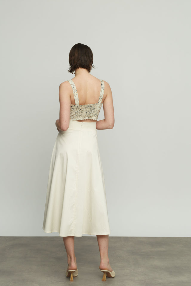 Crop Top με Λουλούδια