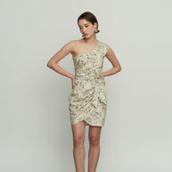 Floral One-Shoulder Dress
