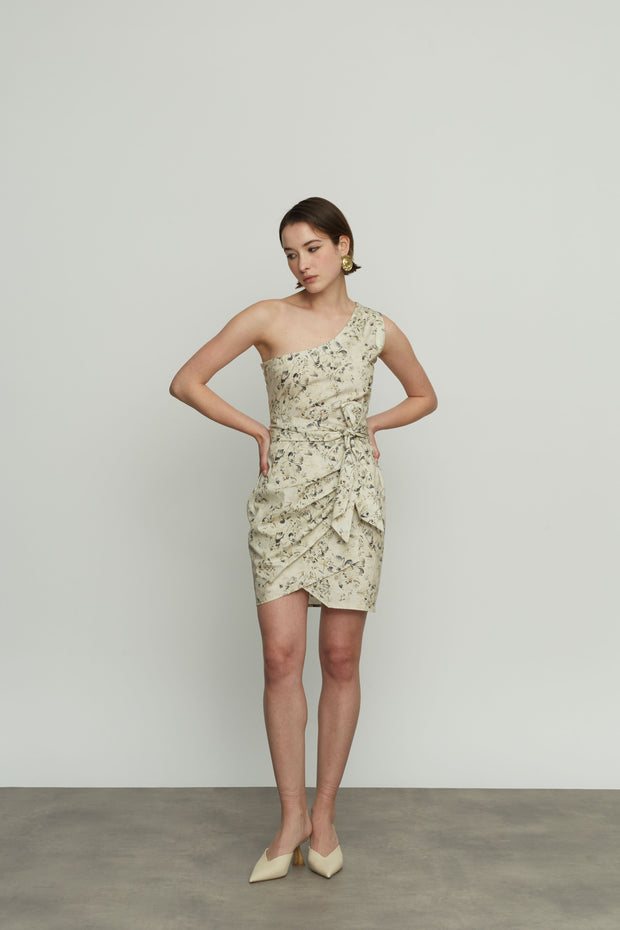 Floral One-Shoulder Dress