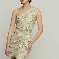 Floral One-Shoulder Dress