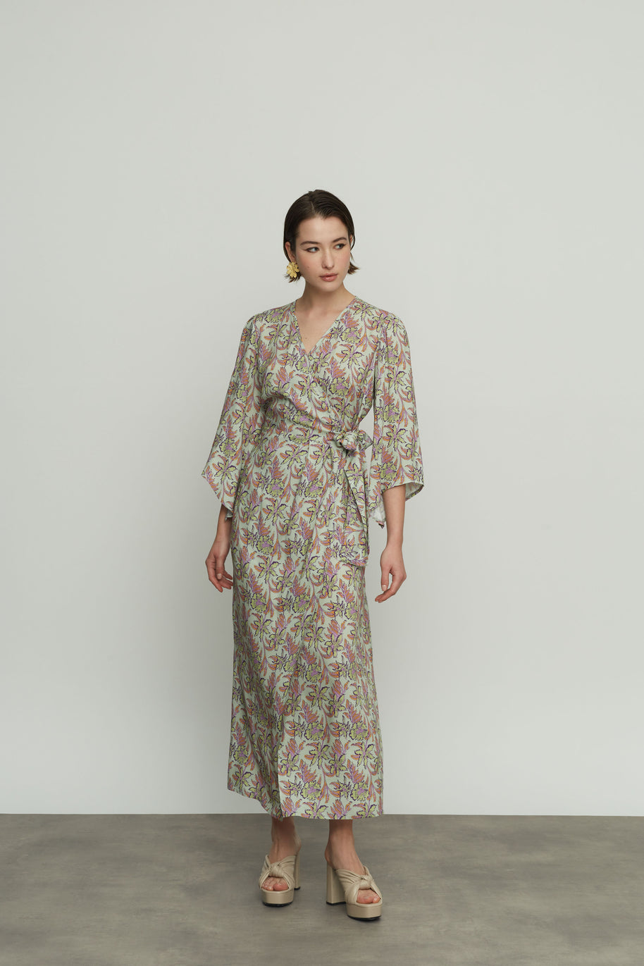 Floral Dress with Side Bow