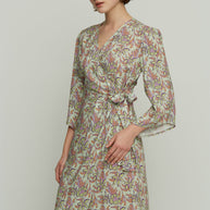Floral Dress with Side Bow