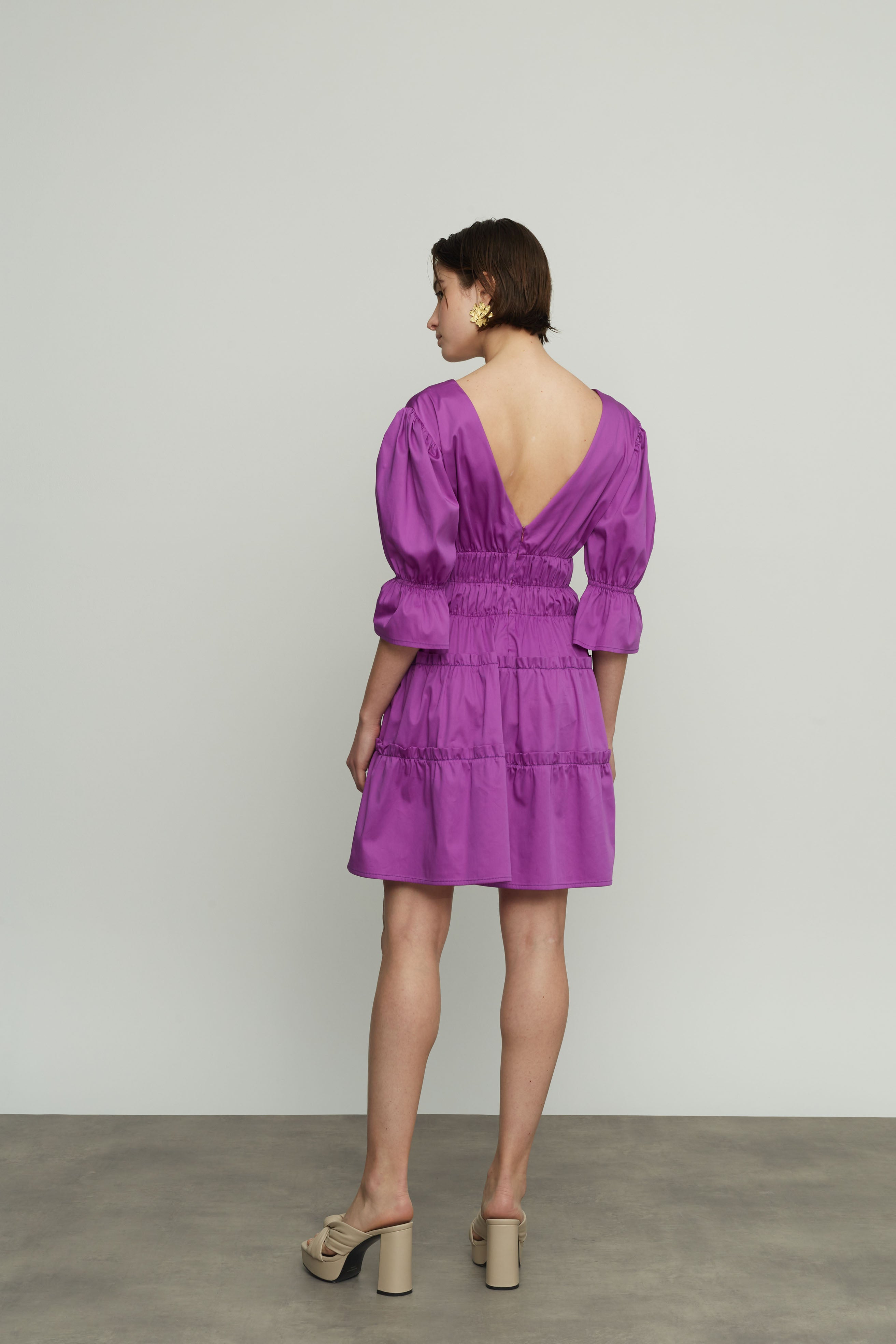 Short Dress with Ruffles