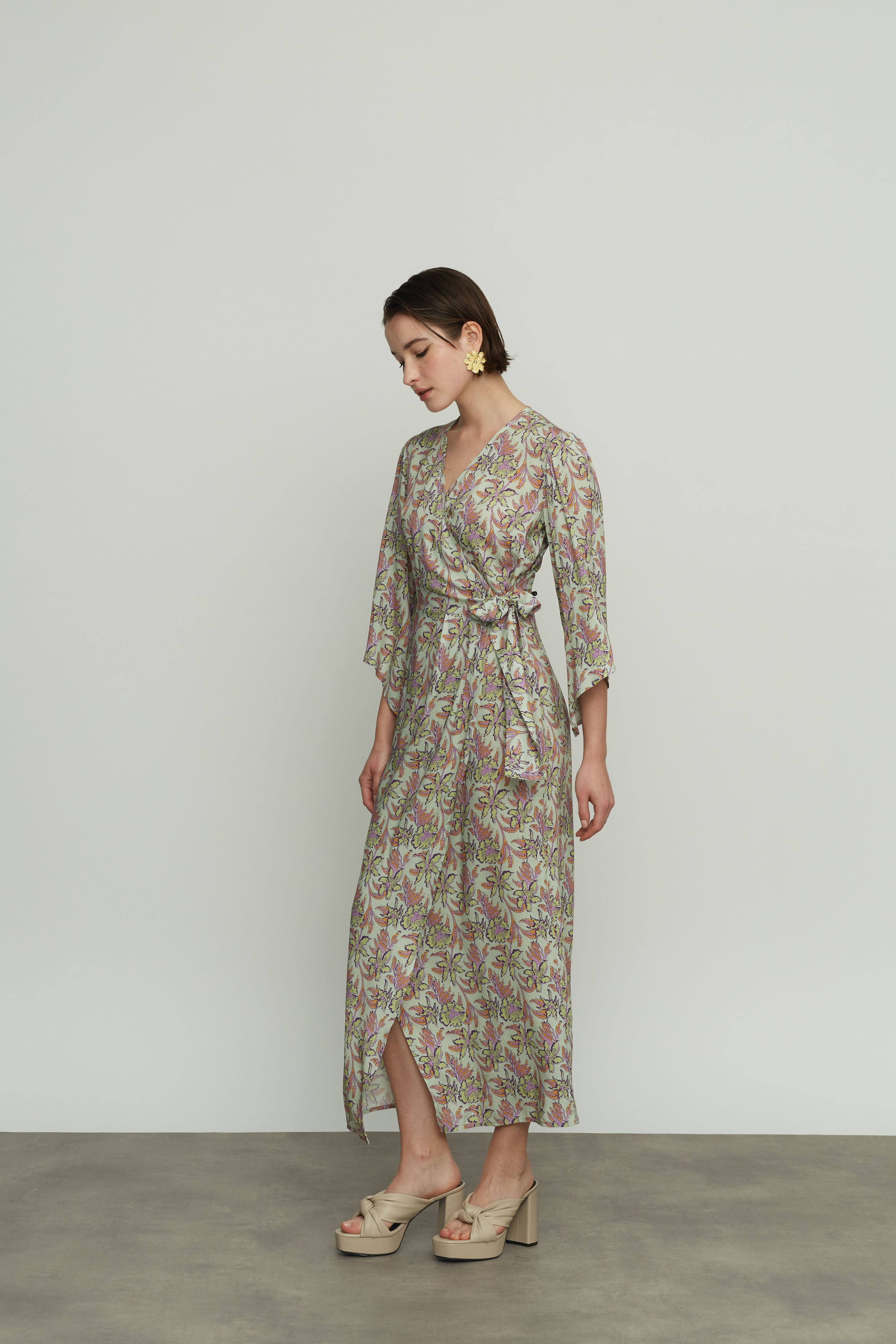 Floral Dress with Side Bow