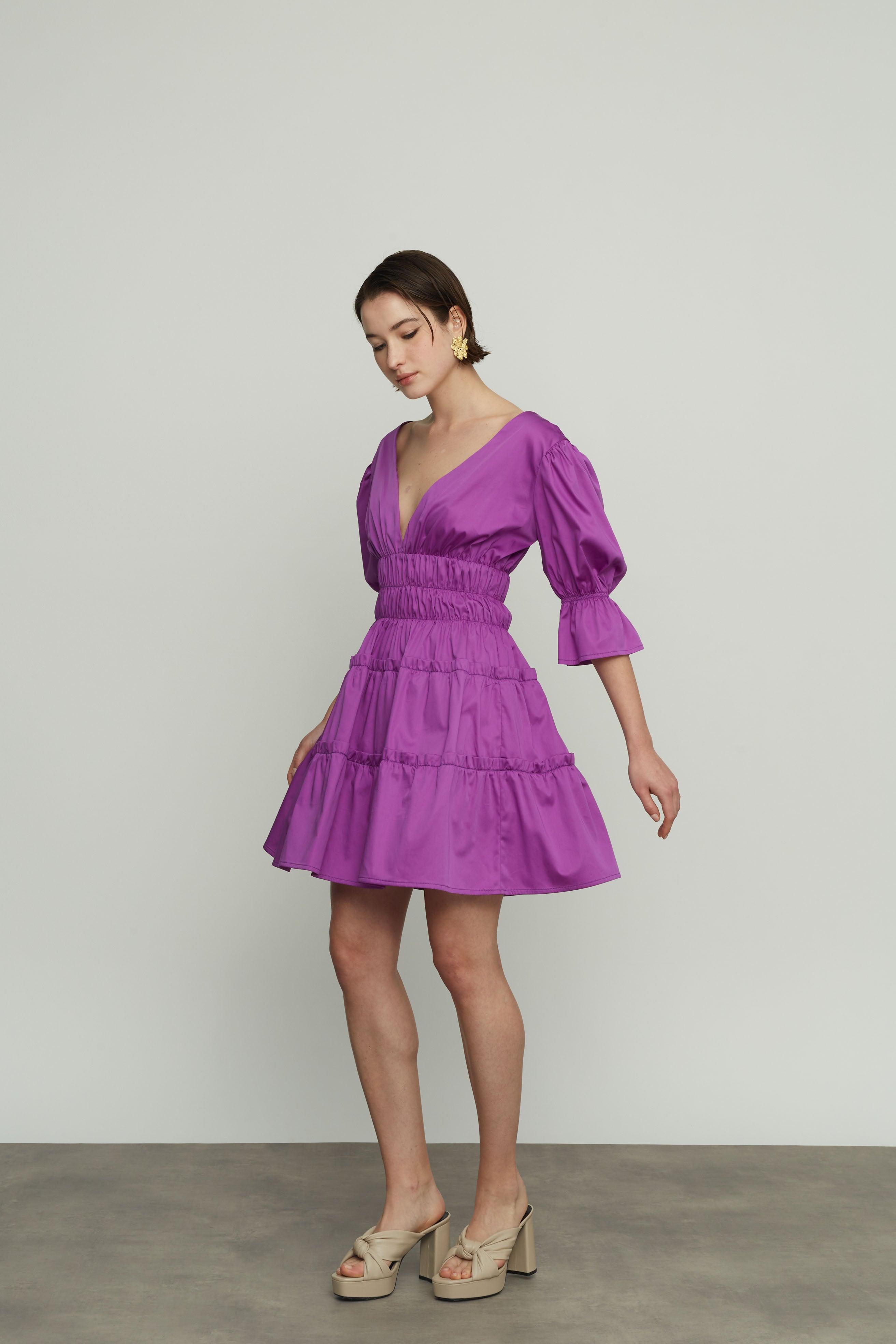 Short Dress with Ruffles