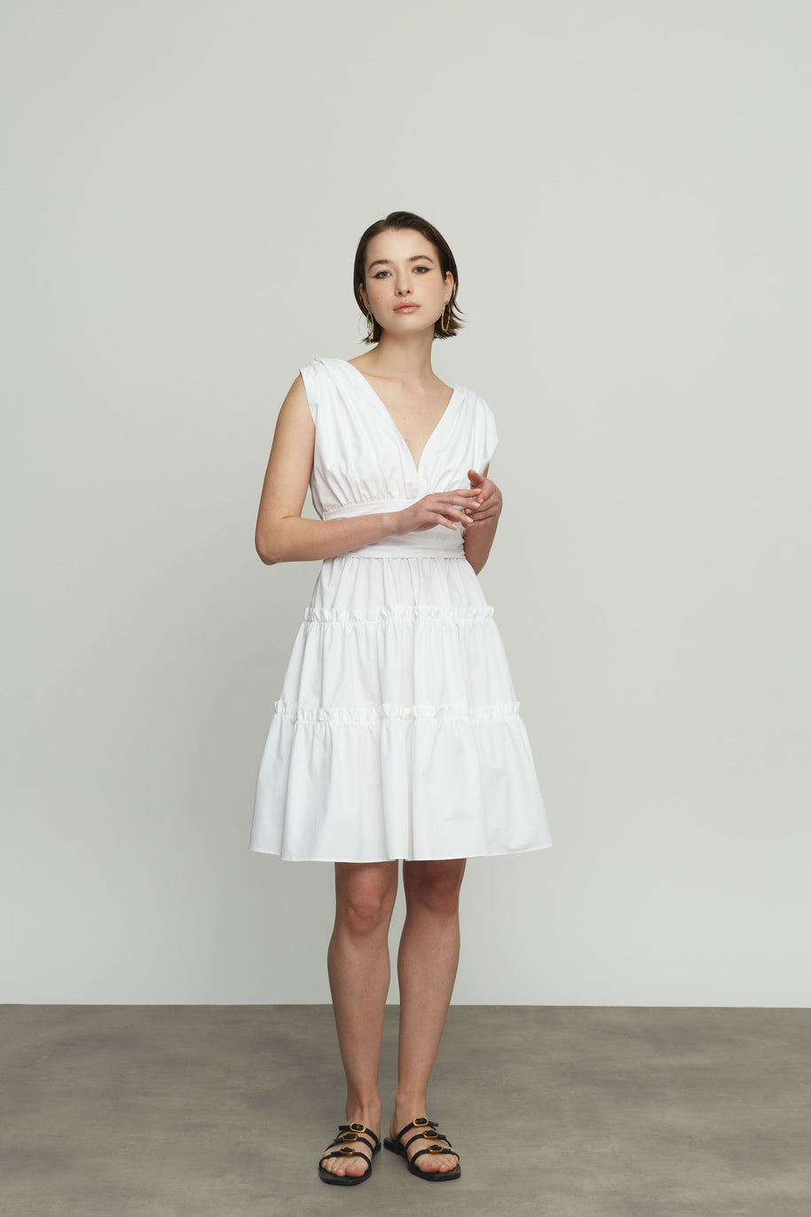 Short Dress with Tie Back