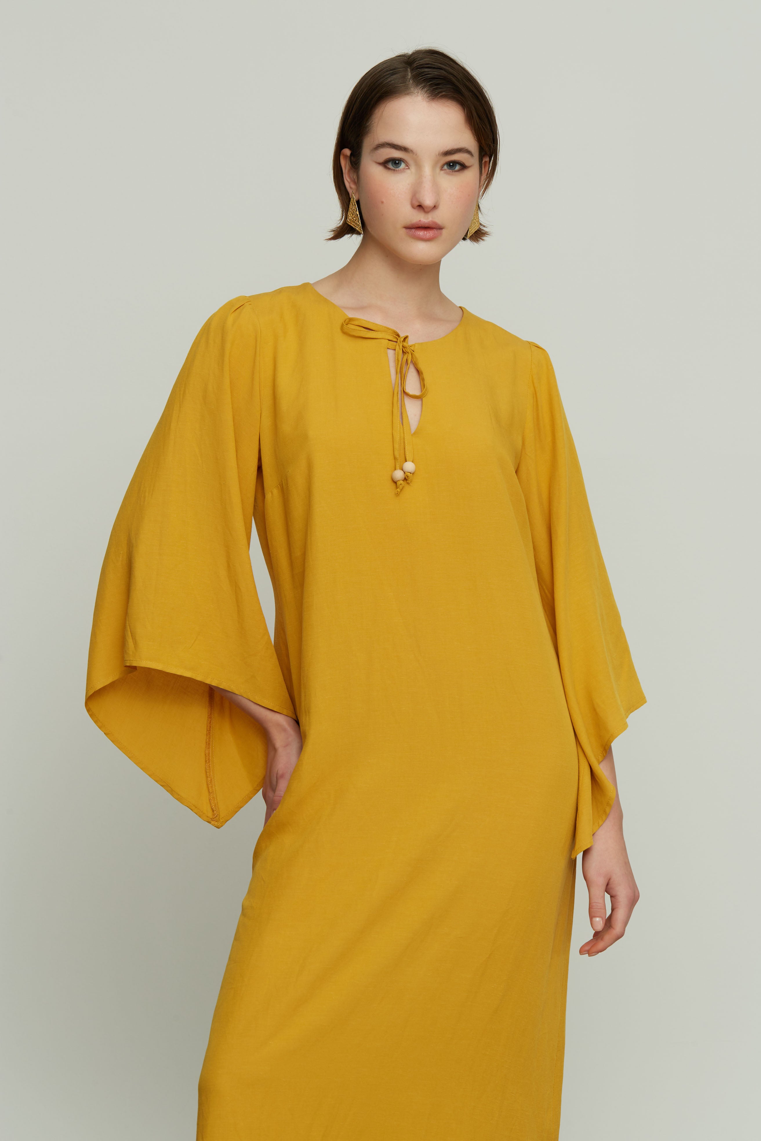 Long Dress with Wide Sleeves